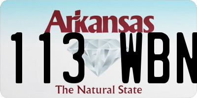 AR license plate 113WBN