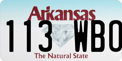 AR license plate 113WBO