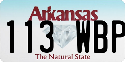 AR license plate 113WBP