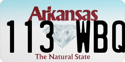 AR license plate 113WBQ