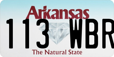 AR license plate 113WBR
