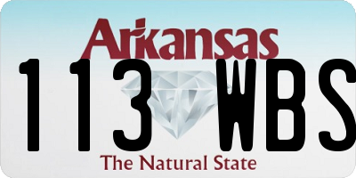 AR license plate 113WBS