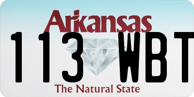AR license plate 113WBT