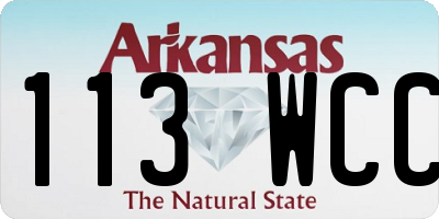 AR license plate 113WCC