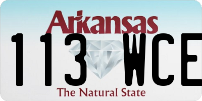 AR license plate 113WCE