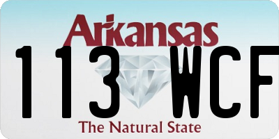 AR license plate 113WCF