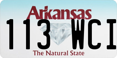 AR license plate 113WCI