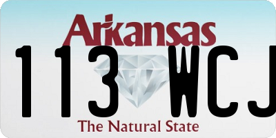 AR license plate 113WCJ