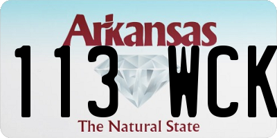 AR license plate 113WCK
