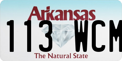 AR license plate 113WCM