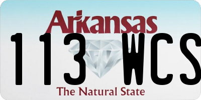 AR license plate 113WCS