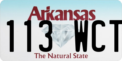 AR license plate 113WCT