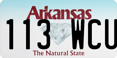 AR license plate 113WCU