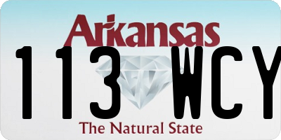 AR license plate 113WCY