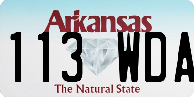 AR license plate 113WDA
