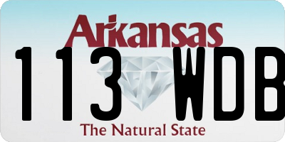 AR license plate 113WDB