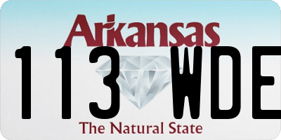 AR license plate 113WDE