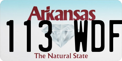 AR license plate 113WDF