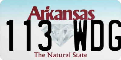 AR license plate 113WDG