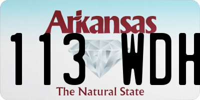 AR license plate 113WDH