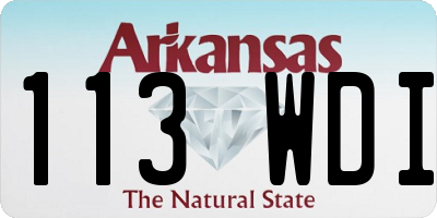 AR license plate 113WDI
