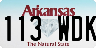 AR license plate 113WDK