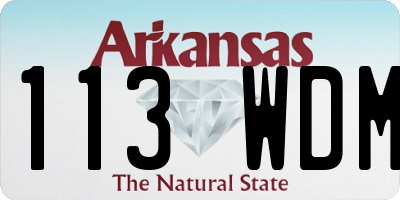 AR license plate 113WDM