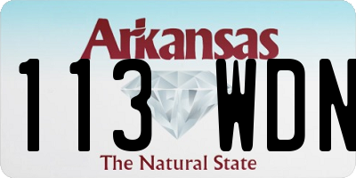 AR license plate 113WDN
