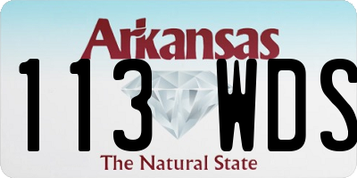 AR license plate 113WDS
