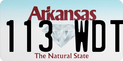 AR license plate 113WDT