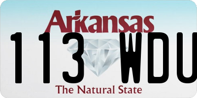 AR license plate 113WDU