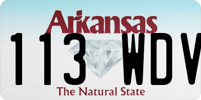 AR license plate 113WDV