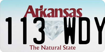 AR license plate 113WDY