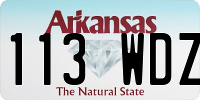 AR license plate 113WDZ