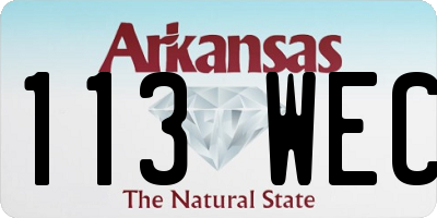 AR license plate 113WEC