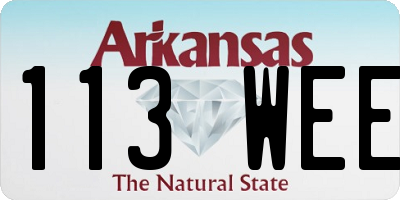 AR license plate 113WEE