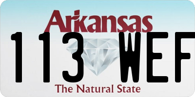 AR license plate 113WEF