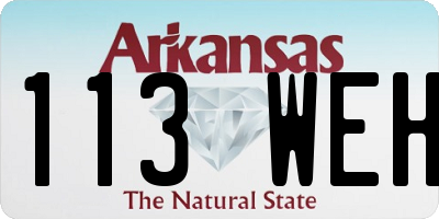 AR license plate 113WEH