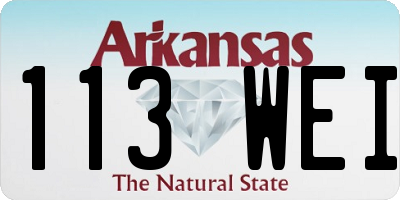 AR license plate 113WEI