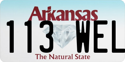 AR license plate 113WEL
