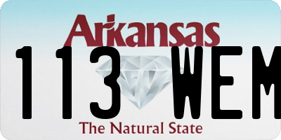 AR license plate 113WEM