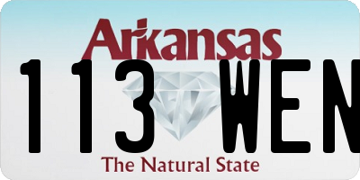 AR license plate 113WEN