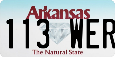 AR license plate 113WER