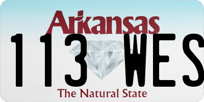 AR license plate 113WES