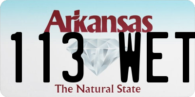 AR license plate 113WET