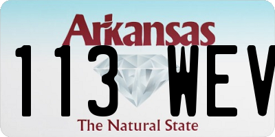 AR license plate 113WEV