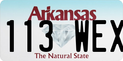 AR license plate 113WEX