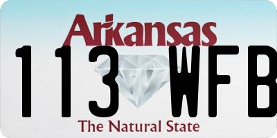 AR license plate 113WFB