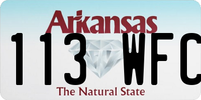 AR license plate 113WFC