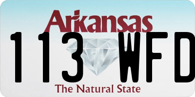 AR license plate 113WFD